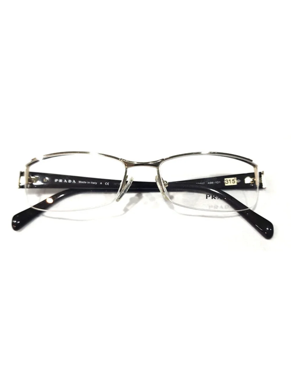 PRADA VPR53N AB6 101 Gold Brown Unisex Eyeglasses 53-17 140 Box READ